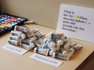 what to look for when choosing student vs professional gouache for illustration work