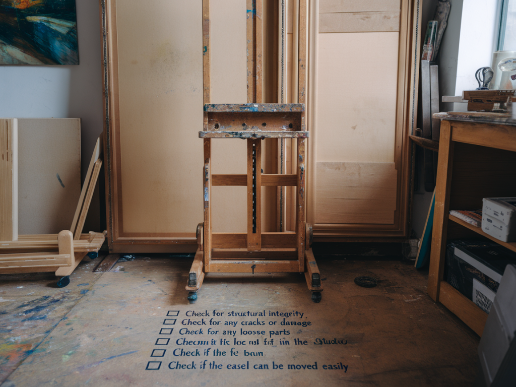what to ask before buying a secondhand easel: a checklist for limited studio space and uneven floors