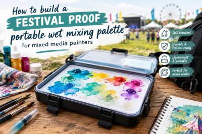 How to build a festival-proof portable wet-mixing palette for mixed-media painters