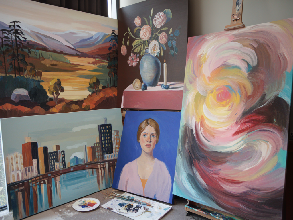 five quick compositional studies to improve confidence when starting large canvases